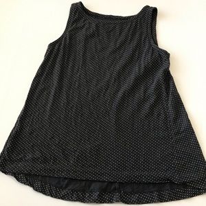 Gray and White Polka Dot Tank Top size M loft
